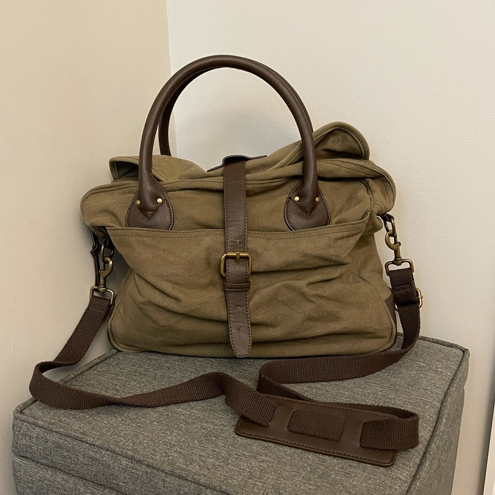 Green Canvas Daybag / Briefcase